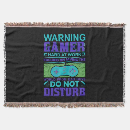 Gamer Art Gamer Hard At Work Decke (Vorderseite)