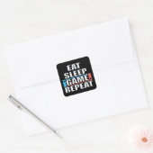 Gamer-Aufkleber. Funny Videospiele Quadratischer Aufkleber (Umschlag)