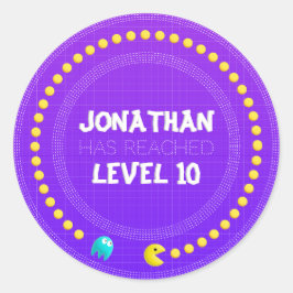 Gamer-Aufkleber für Geburtstagsspiel Runder Aufkleber