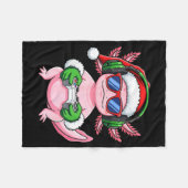 Gamer Axolotl Christmas Shirt Funny Video Game San Fleecedecke (Vorderseite (Horizontal))
