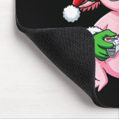 Gamer Axolotl Christmas Shirt Funny Video Game San Mousepad (Ecke)