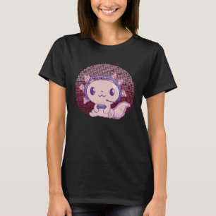 Gamer Axolotl Fish Retro Videospiele pixart Liza T-Shirt