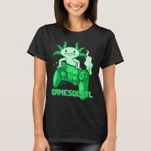 Gamer Axolotl Niedlich Axolotl Gaming Video Gamer T-Shirt