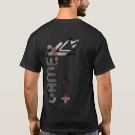 GAMER Back Print T - Shirt Trend Abstrakt Power