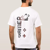 GAMER Back Print T - Shirt Trend Abstrakt Power (Rückseite)