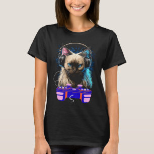 Gamer Balinese Cat Player Animal Video Gamer Men T-Shirt