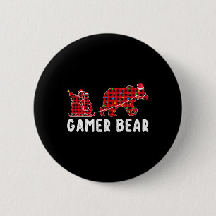 Gamer-Bär-Schlitten-Weihnachten-Familie-Matching-X Button