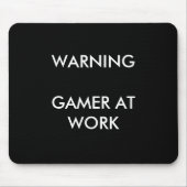 Gamer bei der Arbeit Mousepad (Vorne)