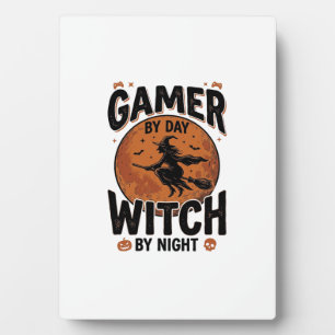 Gamer bei Tag, Hexe bei Nacht, Vintage-Gaming-Desi Fotoplatte