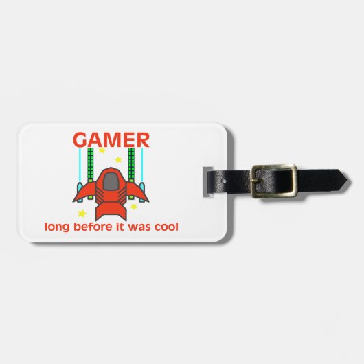 Gamer, bevor es coole Retro Art war Gepäckanhänger (Vorderseite horizontal)