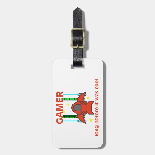 Gamer, bevor es coole Retro Art war Gepäckanhänger (Vorderseite vertikal)