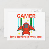 Gamer, bevor es war Cool Retro-Stil Postkarte (Vorne/Hinten)