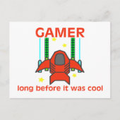 Gamer, bevor es war Cool Retro-Stil Postkarte (Vorderseite)