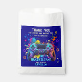 Gamer Birthday Blue Splatter Paint Video Game Geschenktütchen (Vorderseite)
