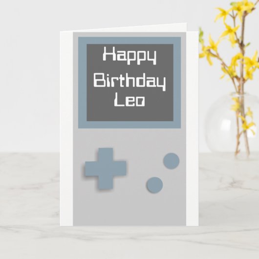 Gamer Birthday card Karte (Gelbe Blume)