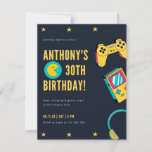 Gamer Birthday Invite Einladung<br><div class="desc">Gamer Birthday InviteVideo Game Geburtstagsfeier Einladung mit Videospielausrüstung. Level up Geburtstagsparty.</div>