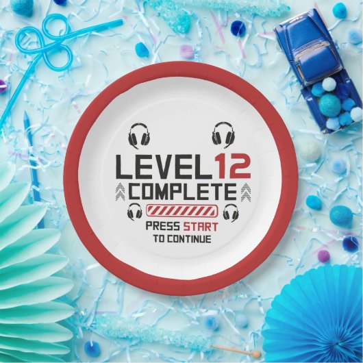 Gamer Birthday oder Abschluss Pappteller (Party)