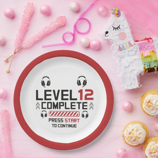 Gamer Birthday oder Abschluss Pappteller (Party)