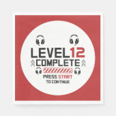 Gamer Birthday oder Abschluss Serviette (Vorderseite)