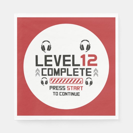 Gamer Birthday oder Abschluss Serviette (Vorderseite)