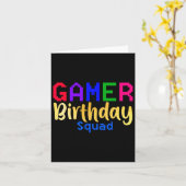 Gamer Birthday Squad Party Happy B-day Video Game Karte (Gelbe Blume)