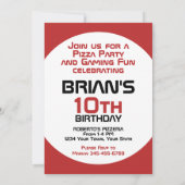 Gamer Birthday Zwei-seitige Einladung (Rückseite)