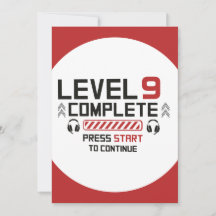 Gamer Birthday Zwei-seitige Einladung