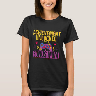 Gamer-Bonus-Mama freigeschaltet Videospiel-Stiefmu T-Shirt