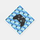 Gamer Boy Blue Pixels Geburtstag Serviette (Ecke)