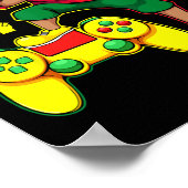 Gamer Boy Dabbing Juneteenth Videospiel-Controller Poster (Ecke)