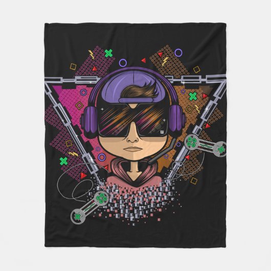 Gamer Boy Fleecedecke (Vorderseite)