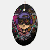 Gamer Boy Keramik Ornament (Links)