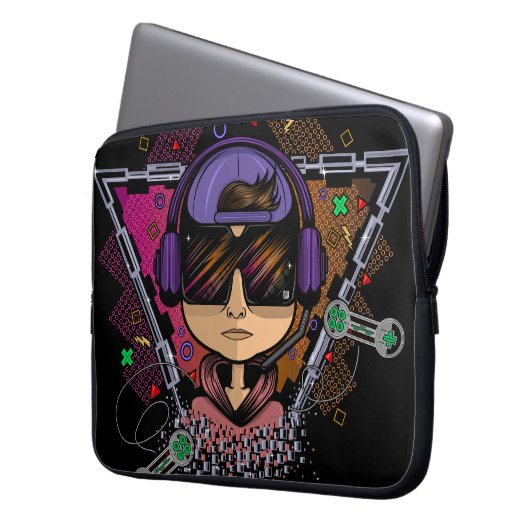 Gamer Boy Laptopschutzhülle (Vorderseite Links)