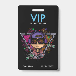 Gamer Boy VIP-Zugangs-Pass-Abzeichen Ausweis