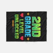Gamer Boys Ck To School 2nd Grade First Day Second Fleecedecke (Vorderseite (Horizontal))