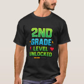 Gamer Boys Ck To School 2nd Grade First Day Second T-Shirt (Vorderseite)