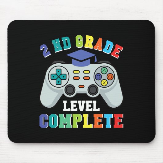 Gamer Boys der zweiten Klasse - Level abgeschlosse Mousepad (Vorne)