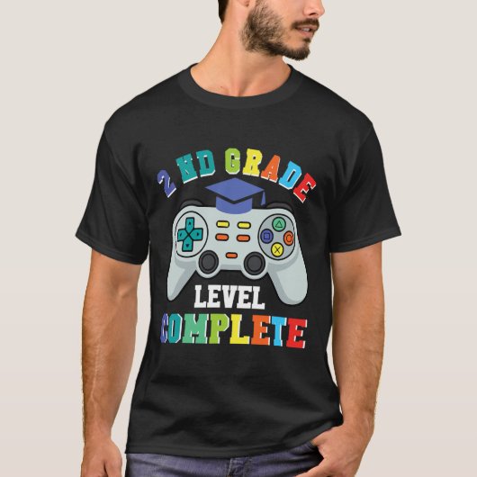 Gamer Boys der zweiten Klasse - Level abgeschlosse T-Shirt (Vorderseite)