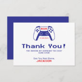 Gamer Boys Gaming Birthday Party Dankeskarte (Vorne/Hinten)