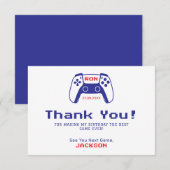 Gamer Boys Gaming Geburtstagsfeier Dankeskarte (Vorne/Hinten)