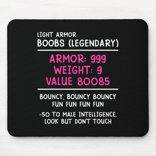 Gamer-Brust (legendär) Video-Player Gaming-Mädchen Mousepad (Vorne)