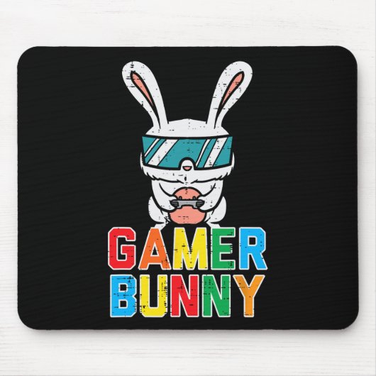 Gamer Bunny Niedlich Easter Video Game Boys Kind Mousepad (Vorne)