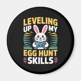Gamer Bunny Ostereier-Suche Level Up Magnet