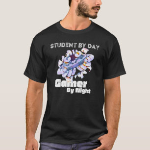Gamer By Night Videospiele Gamer Student Gamming T-Shirt