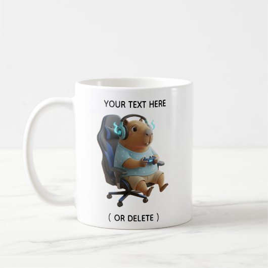 Gamer Capybara beim Videospielen Kaffeetasse (Links)