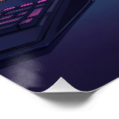 Gamer Cat Kids Poster – Lustiges Cartoon Kätzchen (Ecke)