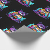 Gamer Cat, Kitten mit Spiel Controller Animation S Geschenkpapier (Ecke)