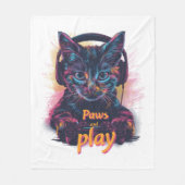 Gamer Cat Level Up Fleecedecke (Vorderseite)