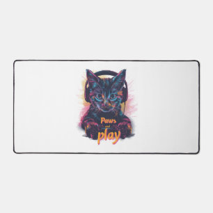 Gamer Cat Level Up Schreibtischunterlage