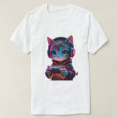 Gamer Cat mit PlayStation Controller T-Shirt (Design vorne)